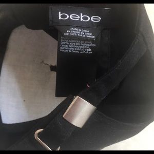 bebe Accessories - Bebe Black Cap Logo Rhinestone bebe Accessories - Bebe Black Cap Logo Rhinestone